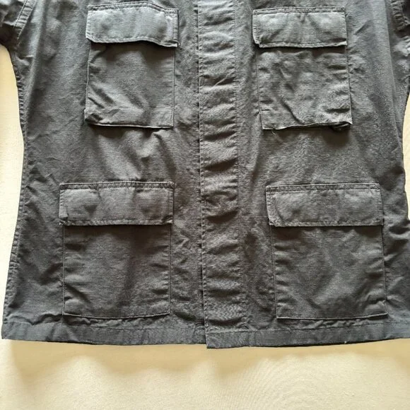 Vintage Men's Tru-Spec Black Tactical Utility Shirt Large Regular - Picture 4 of 14